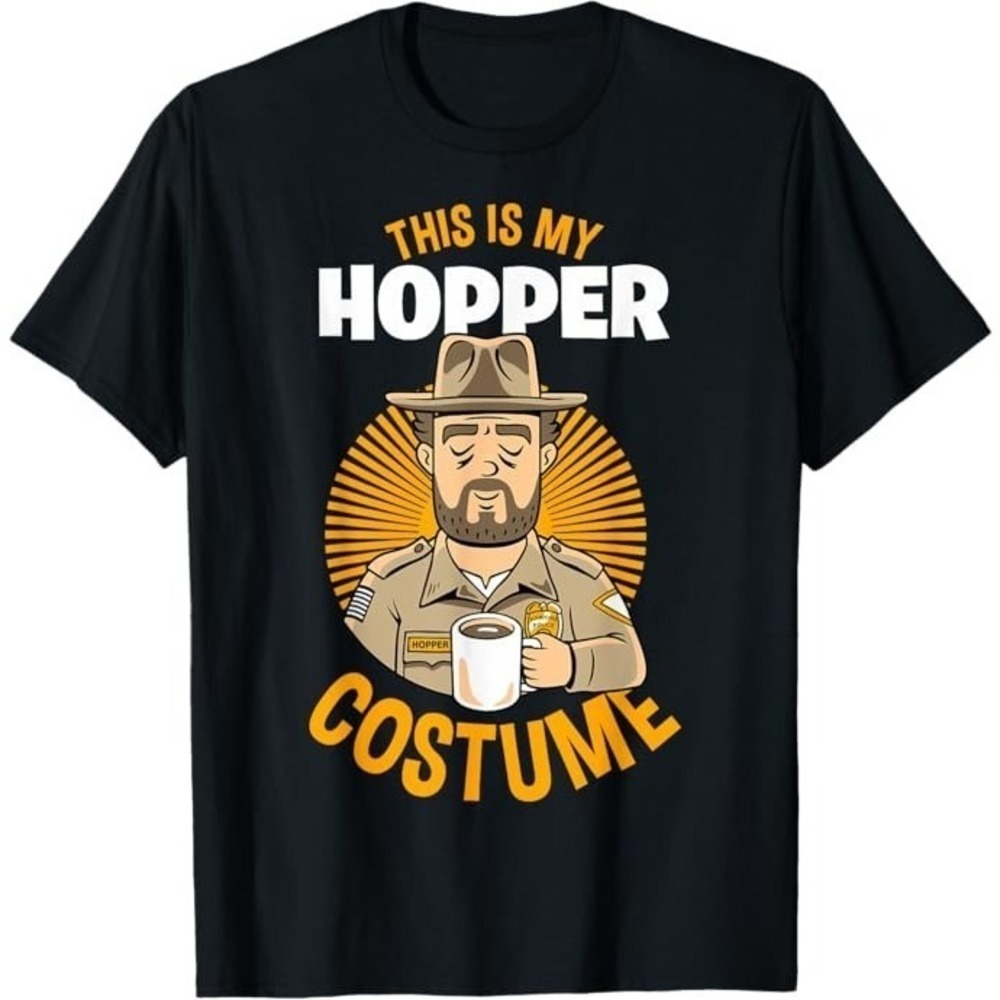 Stranger Things Hopper Costume Halloween Graphic Netflix Unisex T-Shirt